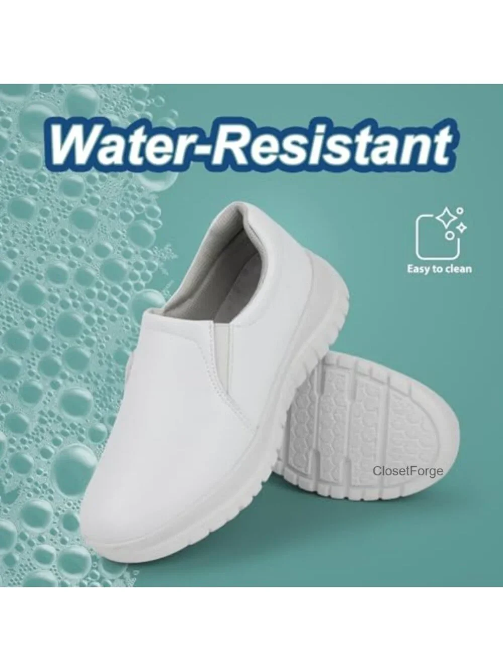 Women's Slip-On Water Resistant Nurse Work Shoes Non-Slip EVA